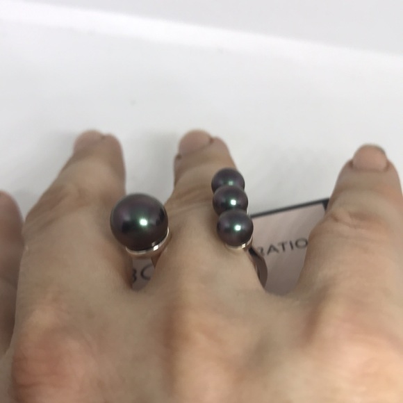 BCBGeneration Silver & Pearl Ring Size 7 NWT - Picture 7 of 10